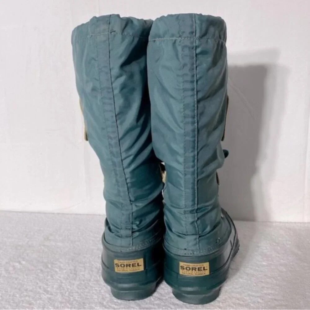Vintage Sorel Snowlion Green Mid Calf Insulated Winter Boots Snow Boots 8 - Picture 5 of 15
